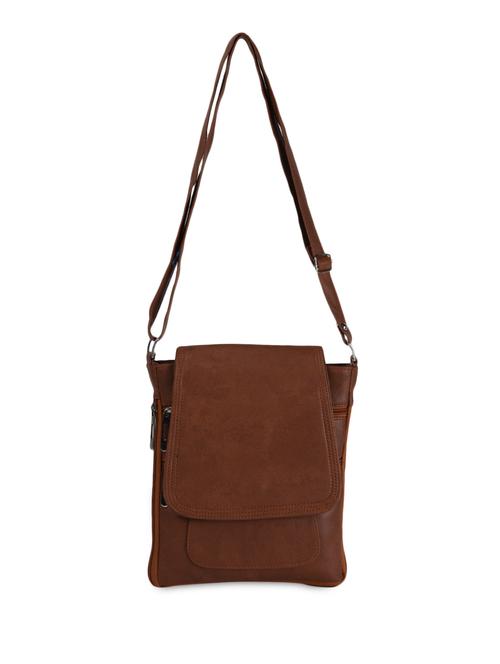 rust brown leatherette sling bag - 1092032 - Very Small Image - 1