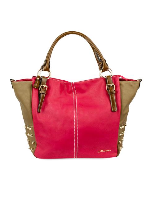 studded pink leatherette tote - 1092397 - Very Small Image - 1