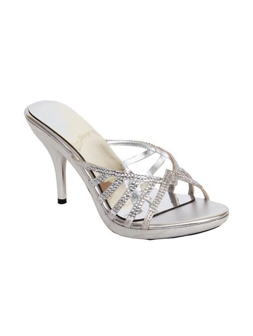 silver  leatherette sandal - 10925475 - Very Small Image - 1