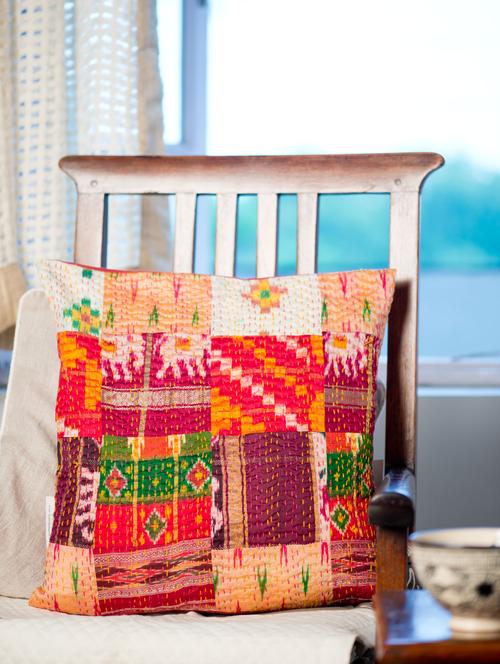 multi colour silk ikat cushion cover - 1094 - Very Small Image - 1