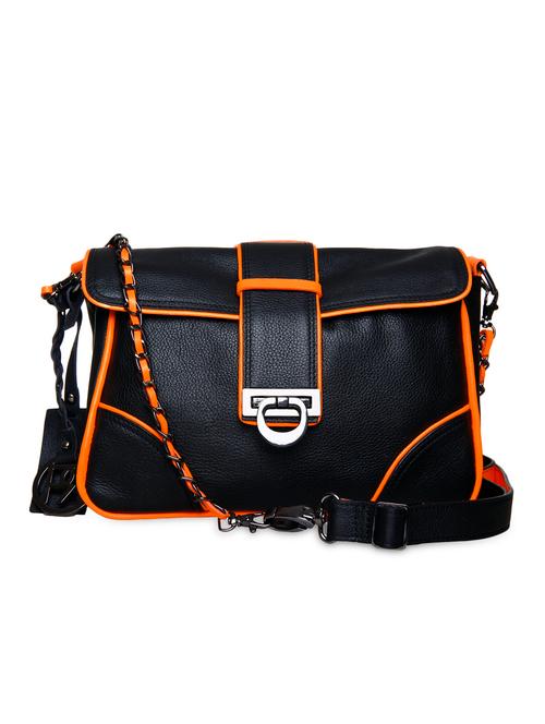 black pure leather sling bag - 1100894 - Very Small Image - 1