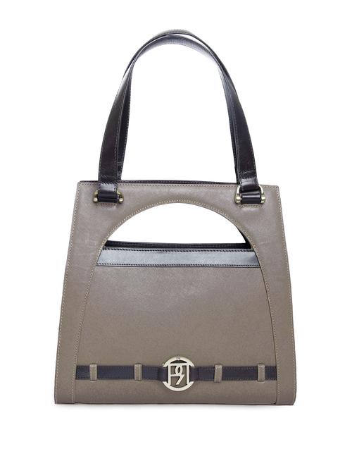 grey genuine leather structured handbag - 1100908 - Very Small Image - 1