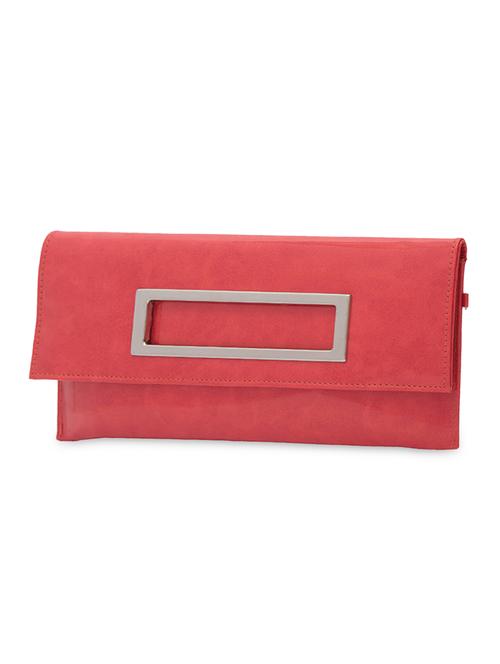 rectangular metal embellished red foldover clutch - 1106998 - Very Small Image - 1