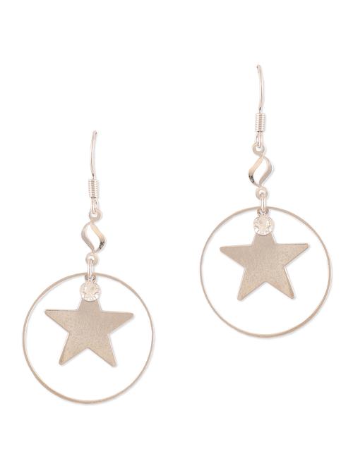 silver star cut work earrings - 1107239 - Very Small Image - 1
