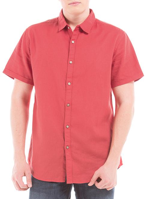 red cotton casual shirt - 11077510 - Very Small Image - 1