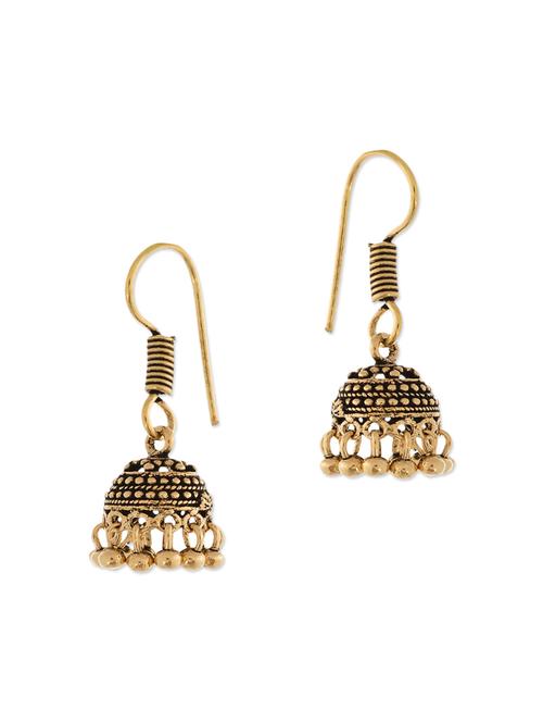 gold, black brass earring - 11083670 - Very Small Image - 1