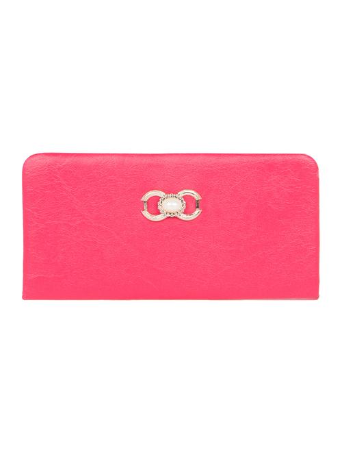 pink leatherette (pu) regular clutch - 11100408 - Very Small Image - 1