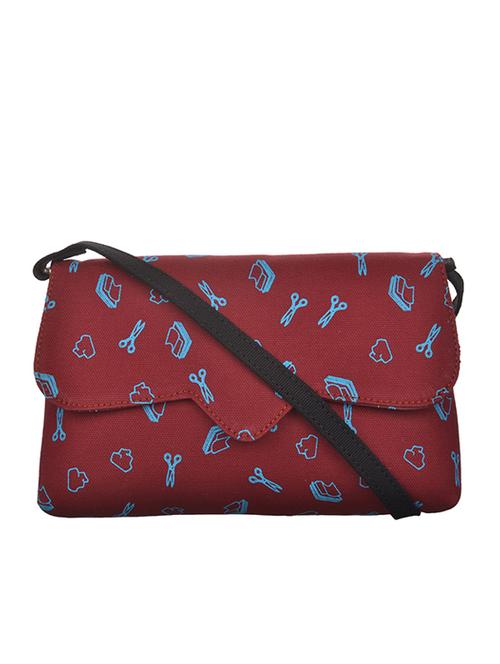 maroon canvas sling bag - 11110396 - Very Small Image - 1