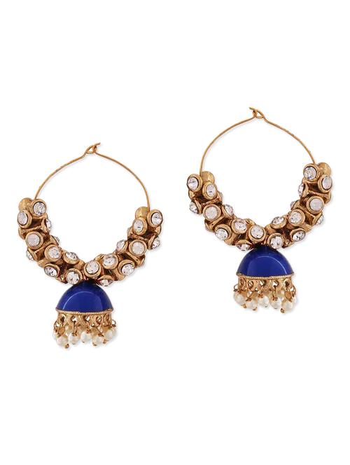 blue brass hoop earring - 11154121 - Very Small Image - 1