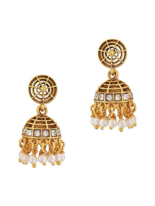 white copper  earring - 11154306 - Very Small Image - 1