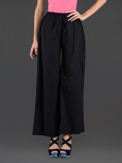 cotton solid palazzo - 1116355 - Very Small Image - 1