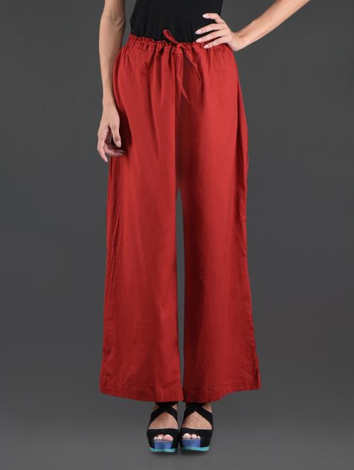 cotton solid palazzo - 1116361 - Very Small Image - 1