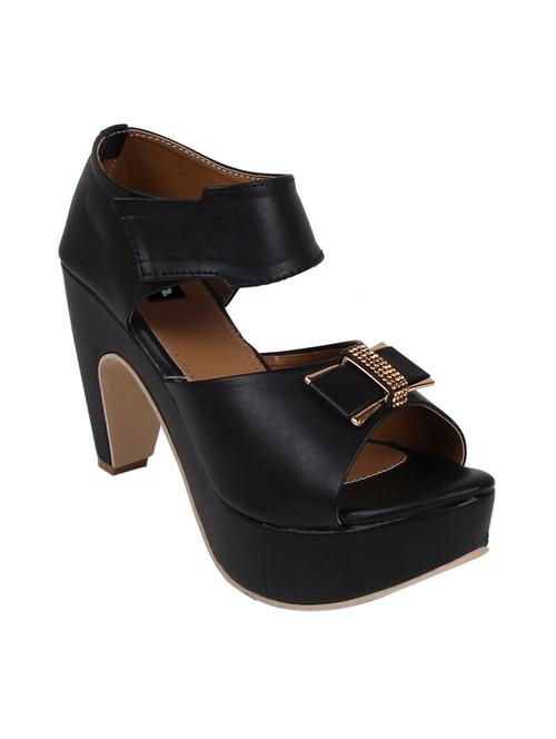 black leatherette sandals - 11264489 - Very Small Image - 1