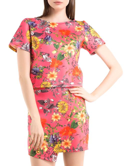 pink polyester wrap skirt - 11268362 - Very Small Image - 1