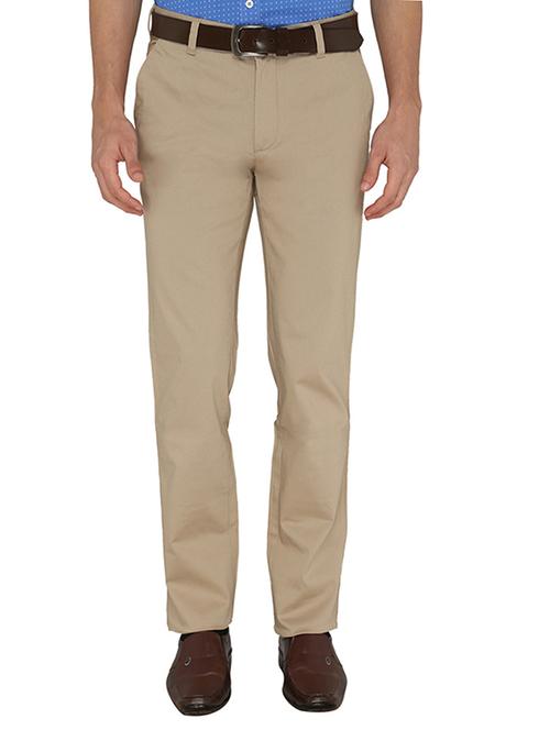 beige cotton chinos casual trousers - 11304044 - Very Small Image - 1