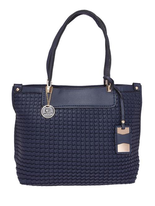 blue synthetic leather handbag - 11307616 - Very Small Image - 1