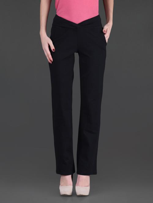 solid black straight fit pants - 1131026 - Very Small Image - 1
