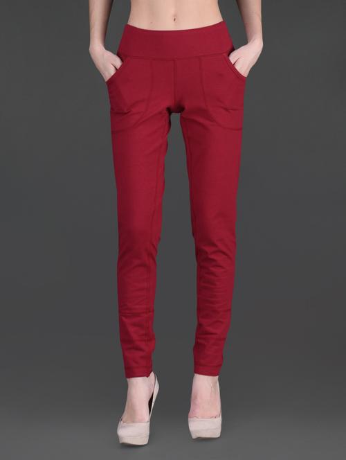 solid maroon pants - 1131029 - Very Small Image - 1