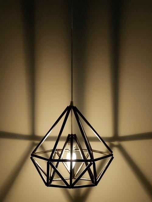 diamond shaped gunmetal hanging lamp - 1134803 - Very Small Image - 1