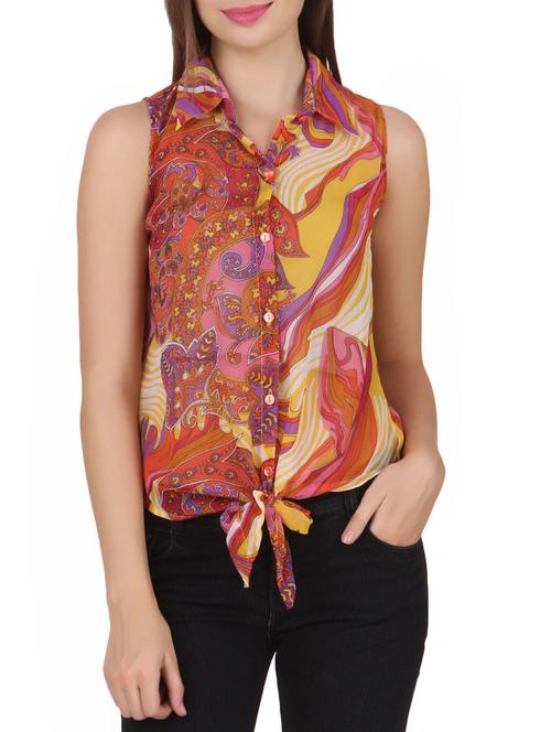 multi colored polyester regular shirt - 11368765 - Very Small Image - 1