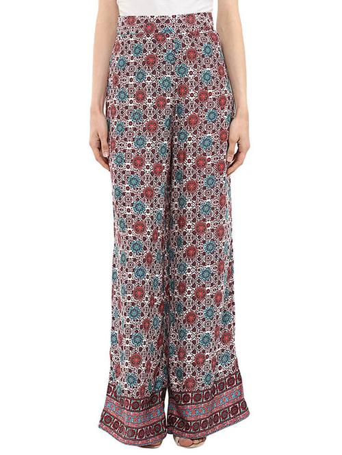 red rayon palazzos - 11377200 - Very Small Image - 1