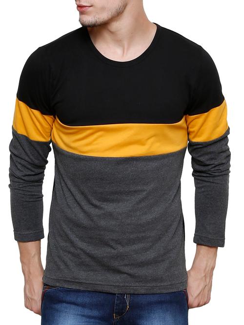 colour block cotton t-shirt - 11379667 - Very Small Image - 1