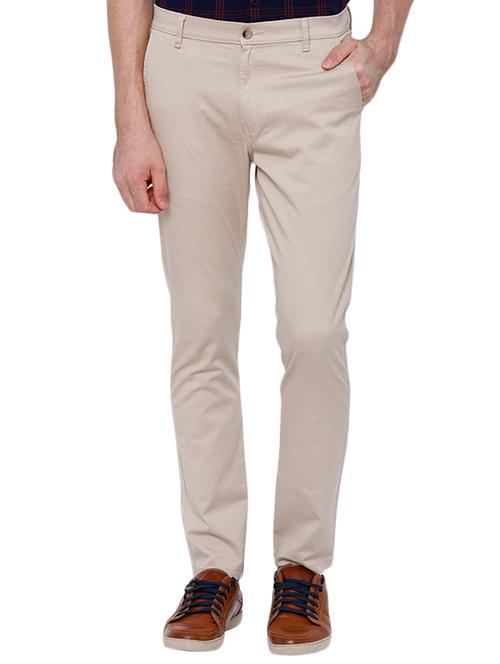 beige cotton chinos - 11413454 - Very Small Image - 1