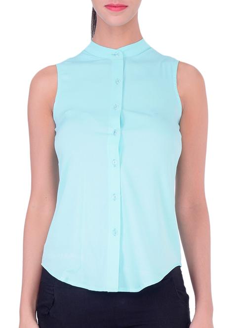 light blue solid shirt - 11418315 - Very Small Image - 1