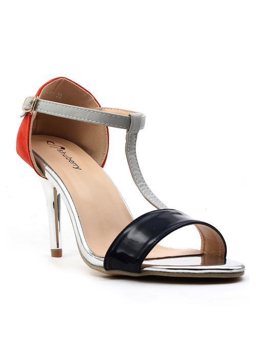 multi colored leatherette ankle strap  sandal - 11446861 - Very Small Image - 1