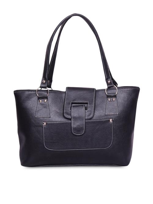 solid black leatherette handbag - 1144966 - Very Small Image - 1