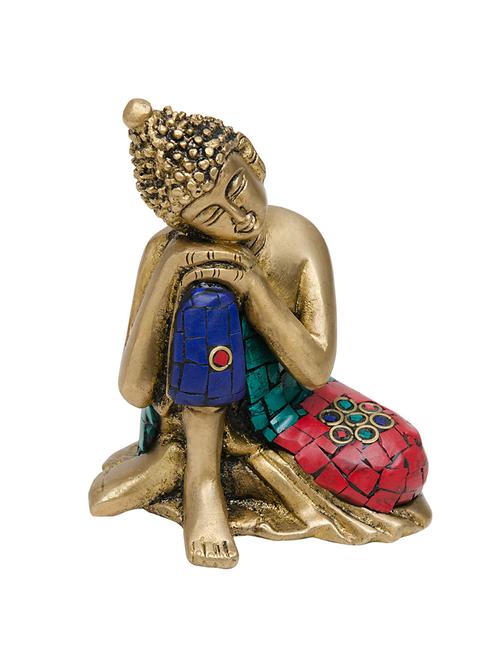 thinking buddha satue of brass - 11454130 - Very Small Image - 1