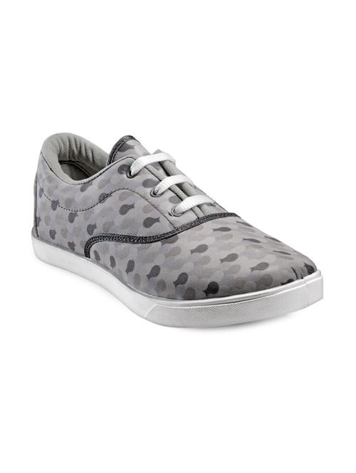 grey lace up printed sneakers - 11454243 - Very Small Image - 1