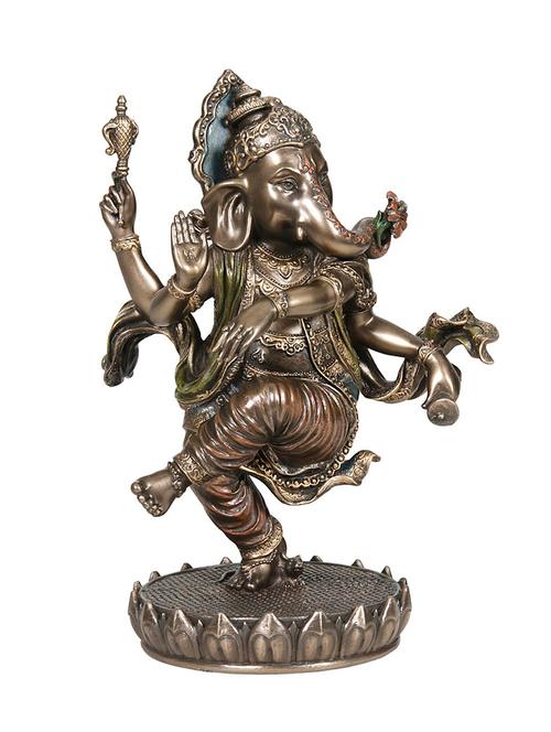 dancing ganesha metal idol - 11455061 - Very Small Image - 1