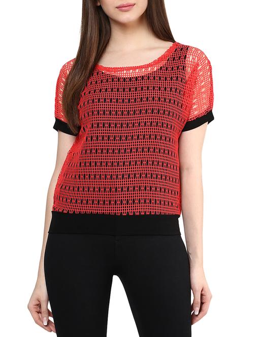 red and black net top - 11455585 - Very Small Image - 1