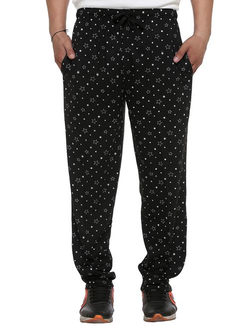 black printed full length track pant - 11461371 - Very Small Image - 1