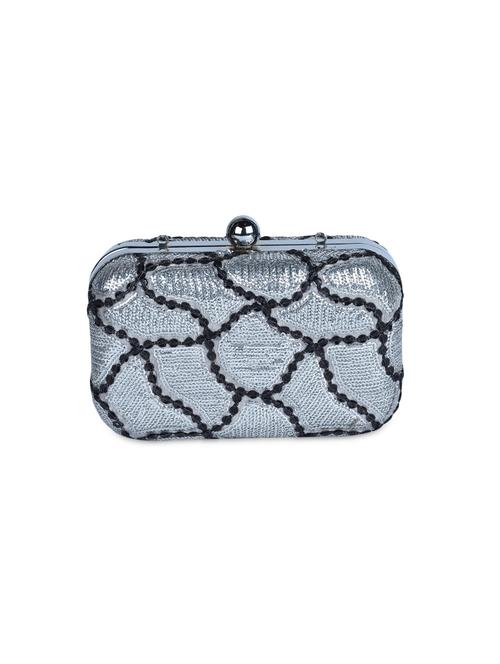 abstract sequined work box clutch - 1148665 - Very Small Image - 1