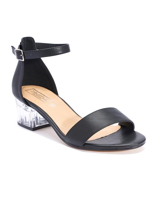 black faux leather sandals - 11487105 - Very Small Image - 1
