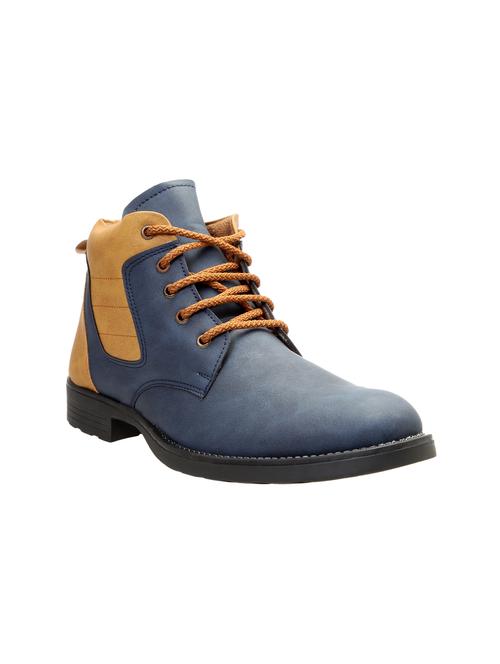 blue leatherette low ankle boot - 11489541 - Very Small Image - 1