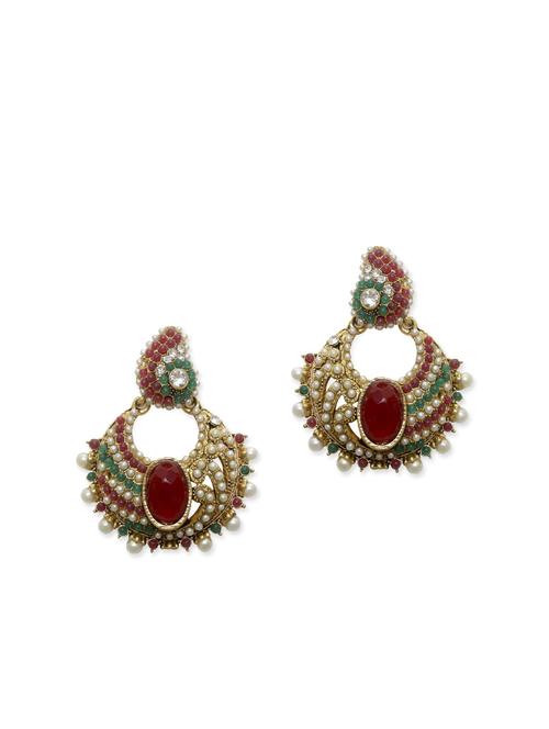 multicolored embellished zinc earrings - 11509066 - Very Small Image - 1