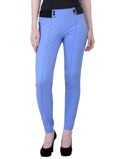 blue polyester jeggings - 11552695 - Very Small Image - 1