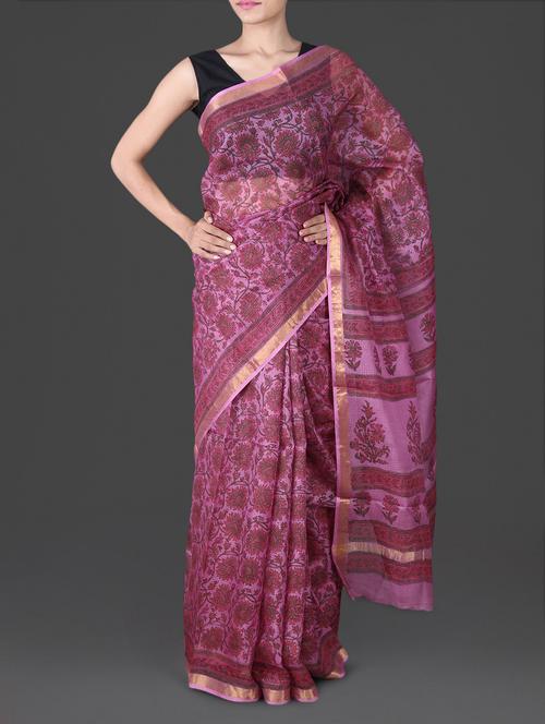 printed kota doria silk saree - 1155378 - Very Small Image - 1