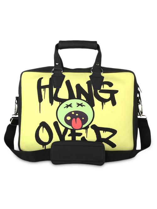 black hung over faux leather laptop bag - 1155770 - Very Small Image - 1