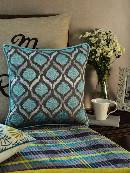 blue cotton cushion cover - 1157811 - Very Small Image - 1
