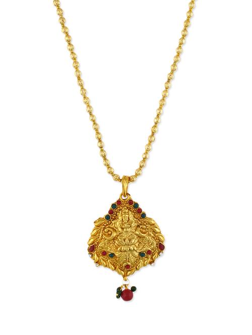 multi colored gold plated chain necklace - 11593287 - Very Small Image - 1