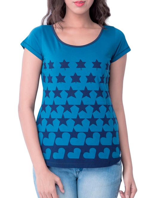 blue printed cotton top - 1160373 - Very Small Image - 1