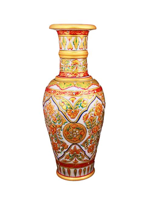 Multi Colored Embellished Marble Table Vase - 11628417 - Very Small Image - 1