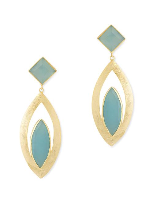 gold metal drop earrings - 11657248 - Very Small Image - 1