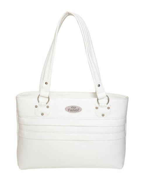 white leatherette handbag - 11663050 - Very Small Image - 1