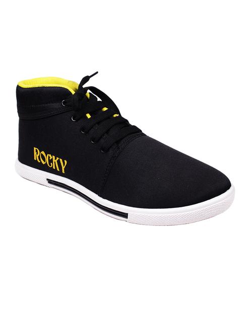 black canvas lace up sneakers - 11741243 - Very Small Image - 1