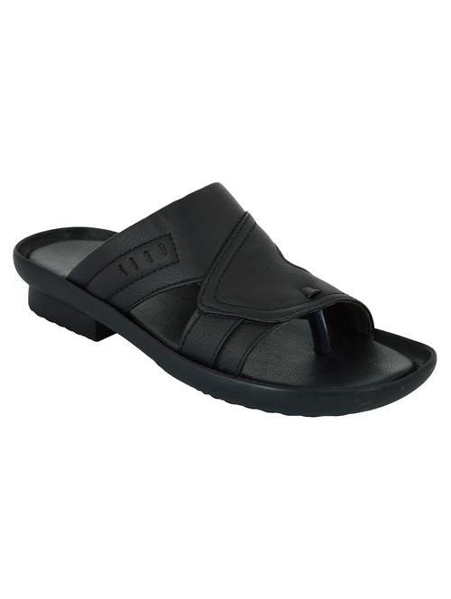 solid black faux leather slipper - 11749406 - Very Small Image - 1